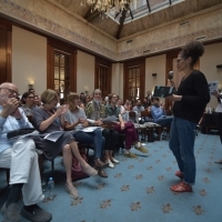 Project Pitching - Moderated by: Gabrielle Brunnenmeyer and Selina Ukwuoma, CineLink Talks / Talents Sarajevo Pack & Pitch, Hotel Europe - Atrium, 23. Sarajevo Film Festival, 2017 (C) Obala Art Centar