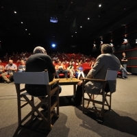 Q&A with Oliver Stone, moderated by Nenad Puhovski, PLATOON, TRIBUTE TO Oliver Stone, Meeting Point Cinema, 23. Sarajevo Film Festival, 2017 (C) Obala Art Centar