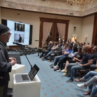 CineLink Talks: FROM PHOTOGRAPHY TO FILM - Ron Haviv and Lauren Walsh, Cinelink Talks, Hotel Europe, 23. Sarajevo Film Festival, 2017 (C) Obala Art Centar