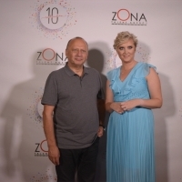 Director of Sarajevo Film Festival Mirsad Purivatra and Anila Gajević, managing director at ZONA, Industry Drink hosted by Talent Agency ZONA, Hotel Europe / Cafe, 24th Sarajevo Film Festival, 2018 (C) Obala Art Centar