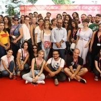 Asghar Farhadi and I <3 FILM club, Festival Square, 24th Sarajevo Film Festival, 2018 (C) Obala Art Centar