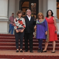 Marina Gumzi, Luciano Rigolini, Rada Šešić (programmer) and Leena Pasanen, Competition Programme - Documentary Film Jury, Red Carpet, 24th Sarajevo Film Festival, 2018 (C) Obala Art Centar