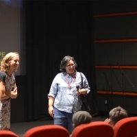 Programmer of Kinoscope Mathilde Henrot and director of Good Manners Juliana Rojas, Q&A session, Meeting Point, 24th Sarajevo Film Festival, 2018 (C) Obala Art Centar