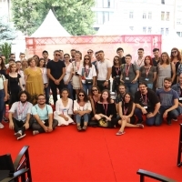 Pawel Pawlikowski and I <3 FILM club, Festival Square, 24th Sarajevo Film Festival, 2018 (C) Obala Art Centar