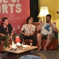 Marija Milovanović, Marcin Łuczaj, Julian Ross and John Canciani, Distribution Talk: Scouting Talent Today, Art Cinema Kriterion - House of Shorts, 24th Sarajevo Film Festival, 2018 (C) Obala Art Centar