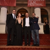 Mirsad Purivatra with Jury of the Competition Programme - Feature Film: Mike Goodridge, Judita Franković Brdar and Asghar Farhadi (Jury President), Red Carpet, 24th Sarajevo Film Festival, 2018 (C) Obala Art Centar