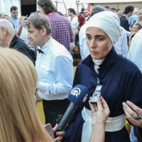 Director Aida Begić, Welcome Drink, Festival Square, 24th Sarajevo Film Festival, 2018 (C) Obala Art Centar