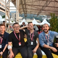 Official photographers of Sarajevo Film Festival, Awards Ceremony Warm-up Drink, Festival Square, 24th Sarajevo Film Festival, 2018 (C) Obala Art Centar