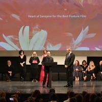 Asghar Farhadi, President of the Competition Programme Jury - Feature Film, announces the winner of the Heart of Sarajevo for the Best Feature Film, National Theatre, 24th Sarajevo Film Festival, 2018 (C) Obala Art Centar
