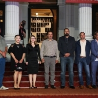 Crew of Ága with Elma Tataragić, programmer of Competition Programme - Feature Film, Red Carpet, 24th Sarajevo Film Festival, 2018 (C) Obala Art Centar