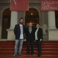 Neven Samardžić, Richard Kwietniowski and Andrea Rudert, Competition Programme Jury - Student Film, Red Carpet, 24th Sarajevo Film Festival, 2018 (C) Obala Art Centar