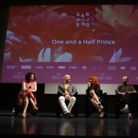 Moderator Nebojša Jovanović with director Ana Lungu, director of photography Luchian Ciobanu and actors Iris Spiridon, István Téglás and Răzvan Krem Alexe, Competition Programme Press Conference: One and a Half Prince, National Theatre, 24th Sarajevo Film Festival, 2018 (C) Obala Art Centar