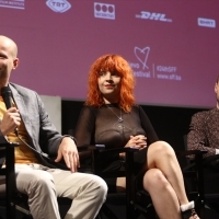 Luchian Ciobanu, Iris Spiridon and István Téglás, Competition Programme Press Conference: One and a Half Prince, National Theatre, 24th Sarajevo Film Festival, 2018 (C) Obala Art Centar