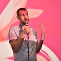 Director of 4 Years in 10 Minutes Mladen Kovačević, Q&A, Competition Programme - Documentary Film, Cinema City, 24th Sarajevo Film Festival, 2018 (C) Obala Art Centar