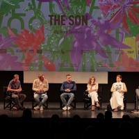 Producer Alem Babić, actors Uliks Fehmiu and Dino Bajrović, actress Snežana Bogdanović, director Ines Tanović and moderator Aleksandar Hemon, Competition Programme Press Conference: The Son, National Theatre, 25th Sarajevo Film Festival, 2019 (C) Obala Art Centar