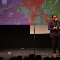 Director of Sarajevo Film Festival Mirsad Purivatra and Alejandro González Iñárritu, Recipient of Honorary Heart of Sarajevo, Opening Ceremony, National Theatre, 25th Sarajevo Film Festival, 2019 (C) Obala Art Centar