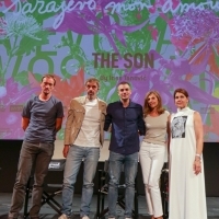 Producer Alem Babić, actors Uliks Fehmiu and Dino Bajrović, actress Snežana Bogdanović and director Ines Tanović, Competition Programme Press Conference: The Son, National Theatre, 25th Sarajevo Film Festival, 2019 (C) Obala Art Centar