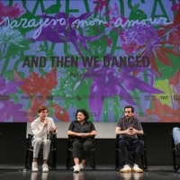 Actors Bachi Valishvili and Levan Gelbakhiani, producer Ketie Danelia, director Levan Akin and moderator Aleksandar Hemon, Competition Programme Press Conference: And Than We Danced, National Theatre, 25th Sarajevo Film Festival, 2019 (C) Obala Art Centar