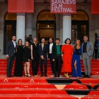 Crew of And Than We Danced and programmer of Competition Programme - Feature Film Elma Tataragić, Red Carpet, 25th Sarajevo Film Festival, 2019 (C) Obala Art Centar