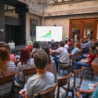 CineLink Talks: New Tricks - Skilling up the Next Wave of Immersive Storytellers, Atrium of Hotel Europe, 25th Sarajevo Film Festival, 2019 (C) Obala Art Centar