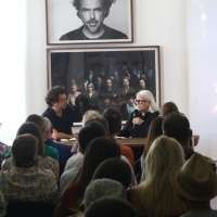 Moderator Damir Šagolj and Brigitte Lacombe, National Gallery of Bosnia and Herzegovina, 25th Sarajevo Film Festival, 2019 (C) Obala Art Centar