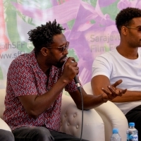 Director Ladj Ly and actor Djibril Zonga, Coffee With... crew of Les Misérables, Festival Square, 25th Sarajevo Film Festival, 2019 (C) Obala Art Centar