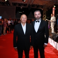 Director of Sarajevo Film Festival Mirsad Purivatra and a.i. general menager of BH Telecom Sedin Kahriman, BH Telecom Coctail Reception, Festival Square, 25th Sarajevo Film Festival, 2019 (C) Obala Art Centar