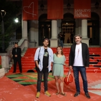 European Short Film jury: Mahdi Fleifel, Maike Mia Höhne and Srđan Vuletić, Red Carpet, 25th Sarajevo Film Festival, 2019 (C) Obala Art Centar