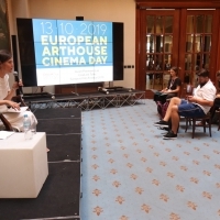 CineLink Talks: Avant Premiere Lab: European Arthouse Cinema Day, Atrium of Hotel Europe, 25th Sarajevo Film Festival, 2019 (C) Obala Art Centar