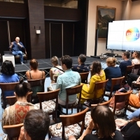 CineLink Drama: Midpoint Masterclass with Hagai Levi, Atrium of Hotel Europe, 25th Sarajevo Film Festival, 2019 (C) Obala Art Centar