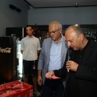 Director of Sarajevo Film Festival Mirsad Purivatra, Audience Award Prize Draw, Meeting Point Caffé, 25th Sarajevo Film Festival, 2019 (C) Obala Art Centar