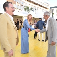 Tarik and Lejla Filipović and Ademir Kenović, Prescreening Reception, Festival Square, 27th Sarajevo Film Festival, 2021 (C) Obala Art Centar