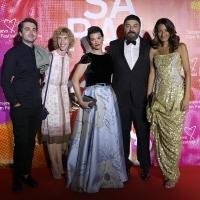 Boris and Mirna Ler, Marija Škaričić, Goran Navojec and Anja Matković, Festival Opening Gala Reception, Hotel Europe, 27th Sarajevo Film Festival, 2021 (C) Obala Art Centar