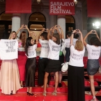 Crew of Women Do Cry, Red Carpet, 27th Sarajevo Film Festival, 2021 (C) Obala Art Centar	