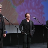 Wim Wenders, Bono Vox and Mirsad Purivatra, National Theater, 27th Sarajevo Film Festival, 2021 (C) Obala Art Centar