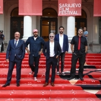 The nominees for the Hearts of Sarajevo for TV series (The Best Actor), Red Carpet, 27th Sarajevo Film Festival, 2021 (C) Obala Art Centar	