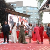 The nominees for the Hearts of Sarajevo for TV series (Best Comedy), Red Carpet, 27th Sarajevo Film Festival, 2021 (C) Obala Art Centar	