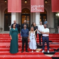 The nominees for the Hearts of Sarajevo for TV series (Best Drama Series), Red Carpet, 27th Sarajevo Film Festival, 2021 (C) Obala Art Centar	