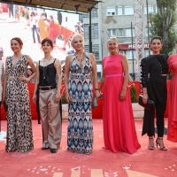 The nominees for the Hearts of Sarajevo for TV series (The Best Actress), Red Carpet, 27th Sarajevo Film Festival, 2021 (C) Obala Art Centar	