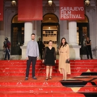Ivan Bakrač, Zeynep Dilan Süren and Aleksandra Odić, Competition Programme - Student Film Jury, Red Carpet, 27th Sarajevo Film Festival, 2021 (C) Obala Art Centar