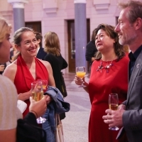 Sara Luna Zorić, Hella Wenders and Lorna Tee, Reception hosted by mayor of Sarajevo Benjamina Karić, City Hall, 27th Sarajevo Film Festival, 2021 (C) Obala Art Centar