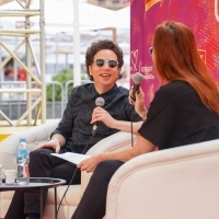 Michel Franco and moderator Ines Mrenica, Grand Coffee With... Programme Presents: New Order, Festival Square, 27th Sarajevo Film Festival, 2021 (C) Obala Art Centar