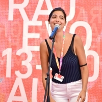 Jacqueline Lentzou, director of Moon, 66 Questions, winner of Cineuropa Award, Partners’ Awards, Festival Square, 27th Sarajevo Film Festival, 2021 (C) Obala Art Centar