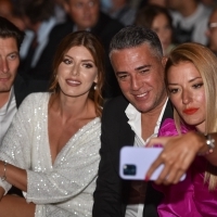 Petar Benčina, Tamara Dragičević, Željko and Jovana Joksimović, Screening of Toma, Coca-Cola Open Air Cinema, 27th Sarajevo Film Festival, 2021 (C) Obala Art Centar