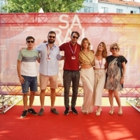 Crew of The Golden Boy and Tina Hajon, Avant Premiere Series – Press Corner, Festival Square, 27th Sarajevo Film Festival, 2021 (C) Obala Art Centar