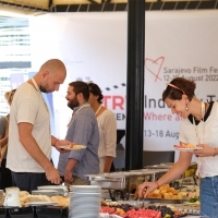 TRT Industr Terrace, CineLink Networking Breakfast hosted by AJB DOC, Hotel Europe, 28th Sarajevo Film Festival, 2022 (C) Obala Art Centar