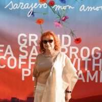 Rada Šešić, programmer of the Competition Programme – Documentary Film, Festival Welcome Drink, Festival Square, 29th Sarajevo Film Festival, 2023 (C) Obala Art Centar