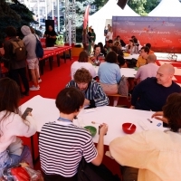 Talents Breakfast by Bambi, Festival square, Festival square, 29th Sarajevo Film Festival, 2023 (C) Obala Art Centar