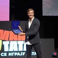The Rising Star in Comedy: Aleksej Bjelogrlić, Awards Ceremony for TV Series - hosted by BH Telecom, Hotel Hills, 29th Sarajevo Film Festival, 2023 (C) Obala Art Centar
