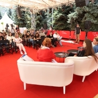 Docu Press Corner, Festival square, 29th Sarajevo Film Festival, 2023 (C) Obala Art Centar